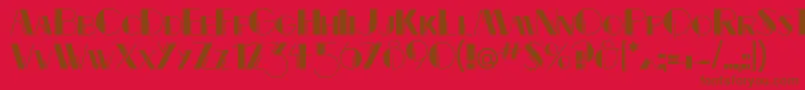 Serfin Font – Brown Fonts on Red Background