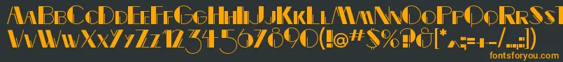 Serfin Font – Orange Fonts on Black Background