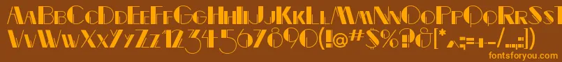 Serfin Font – Orange Fonts on Brown Background