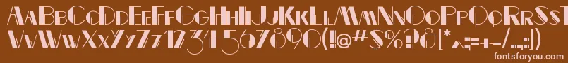 Serfin Font – Pink Fonts on Brown Background