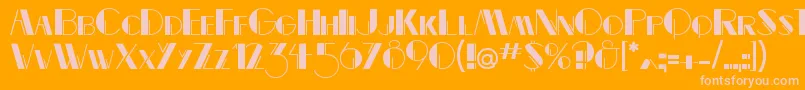 Serfin Font – Pink Fonts on Orange Background