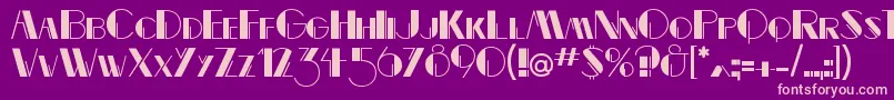 Serfin Font – Pink Fonts on Purple Background