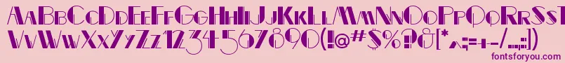 Serfin Font – Purple Fonts on Pink Background