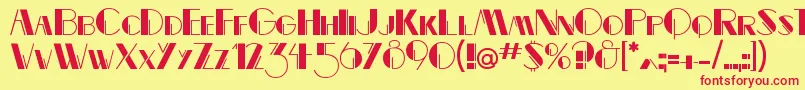 Serfin Font – Red Fonts on Yellow Background