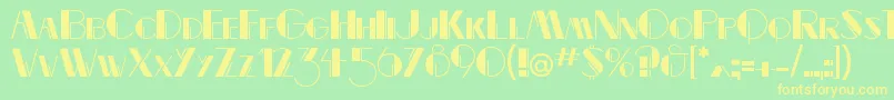 Serfin Font – Yellow Fonts on Green Background