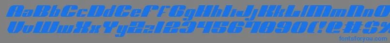 Шрифт NoloContendreItalic – синие шрифты на сером фоне