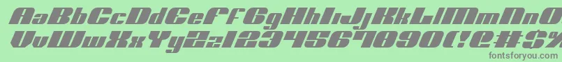 Czcionka NoloContendreItalic – szare czcionki na zielonym tle