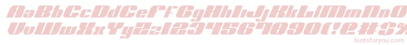 Fonte NoloContendreItalic – fontes rosa em um fundo branco