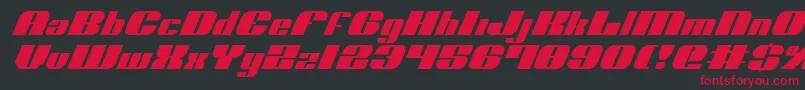 NoloContendreItalic Font – Red Fonts on Black Background