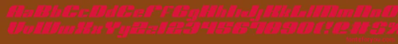 NoloContendreItalic Font – Red Fonts on Brown Background
