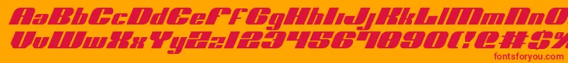 NoloContendreItalic Font – Red Fonts on Orange Background