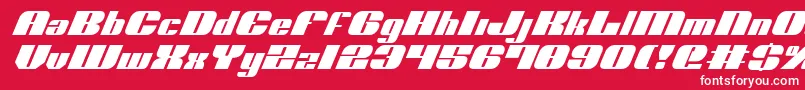 NoloContendreItalic Font – White Fonts on Red Background