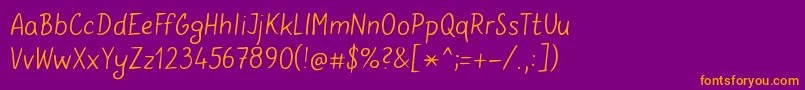 GunnymalV36 Font – Orange Fonts on Purple Background