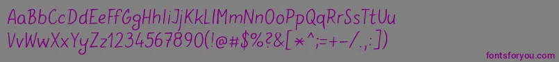 Шрифт GunnymalV36 – фиолетовые шрифты на сером фоне