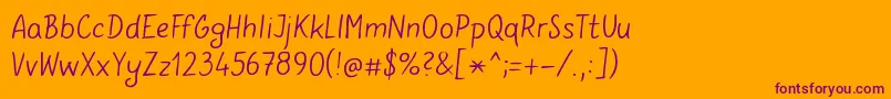 GunnymalV36 Font – Purple Fonts on Orange Background