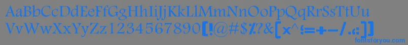 MotkenKSina Font – Blue Fonts on Gray Background