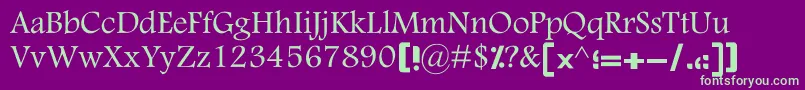 MotkenKSina Font – Green Fonts on Purple Background