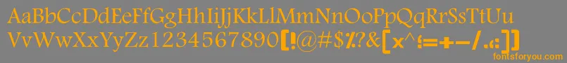 MotkenKSina Font – Orange Fonts on Gray Background