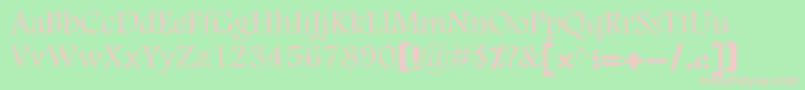MotkenKSina Font – Pink Fonts on Green Background