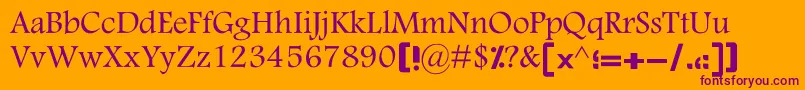 MotkenKSina Font – Purple Fonts on Orange Background