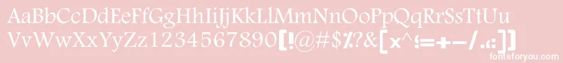 フォントMotkenKSina – ピンクの背景に白い文字