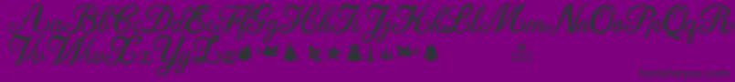 Police ChristmasTimePersonalUse – polices noires sur fond violet