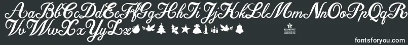 ChristmasTimePersonalUse Font – White Fonts on Black Background