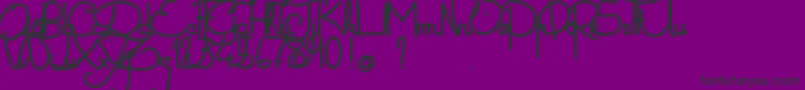Шрифт ZoaElephantesque – чёрные шрифты на фиолетовом фоне