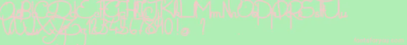 ZoaElephantesque Font – Pink Fonts on Green Background