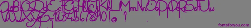 ZoaElephantesque Font – Purple Fonts on Gray Background