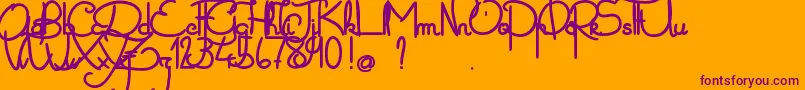 ZoaElephantesque Font – Purple Fonts on Orange Background