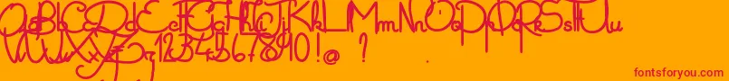 ZoaElephantesque Font – Red Fonts on Orange Background