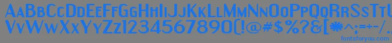 フォントEngeexbo – 灰色の背景に青い文字