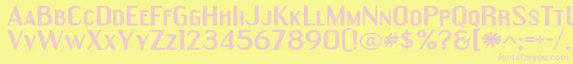 Engeexbo Font – Pink Fonts on Yellow Background