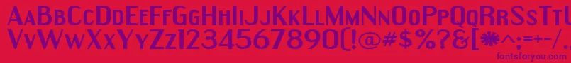 More about Engeexbo Font Engeexbo Font – Purple Fonts on Red Background