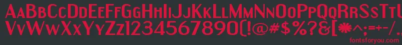 Engeexbo Font – Red Fonts on Black Background