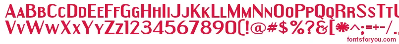 Engeexbo Font – Red Fonts on White Background