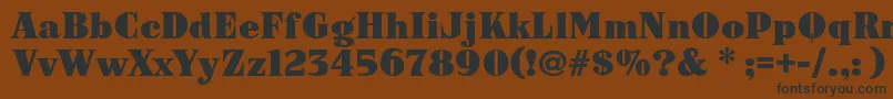 Arb187ModernCaps Font – Black Fonts on Brown Background