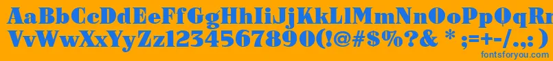 Arb187ModernCaps Font – Blue Fonts on Orange Background