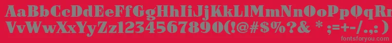 Arb187ModernCaps Font – Gray Fonts on Red Background