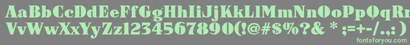 Arb187ModernCaps Font – Green Fonts on Gray Background
