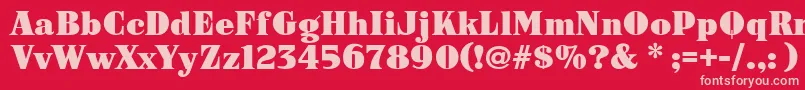Arb187ModernCaps Font – Pink Fonts on Red Background