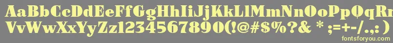 Arb187ModernCaps Font – Yellow Fonts on Gray Background