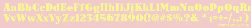 Arb187ModernCaps Font – Yellow Fonts on Pink Background