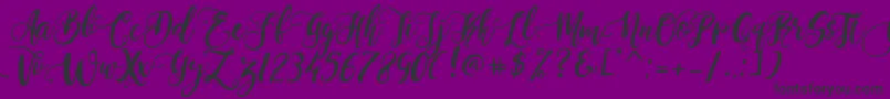 PerfumeClassicDemoVersion Font – Black Fonts on Purple Background