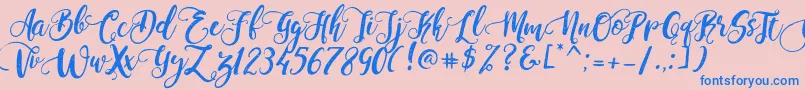 More about PerfumeClassicDemoVersion Font PerfumeClassicDemoVersion Font – Blue Fonts on Pink Background