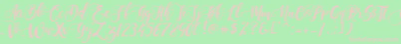 PerfumeClassicDemoVersion Font – Pink Fonts on Green Background