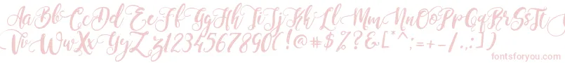 PerfumeClassicDemoVersion Font – Pink Fonts on White Background