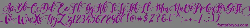 PerfumeClassicDemoVersion Font – Purple Fonts on Gray Background