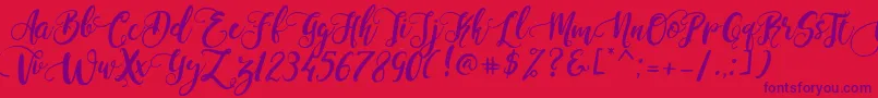 PerfumeClassicDemoVersion Font – Purple Fonts on Red Background